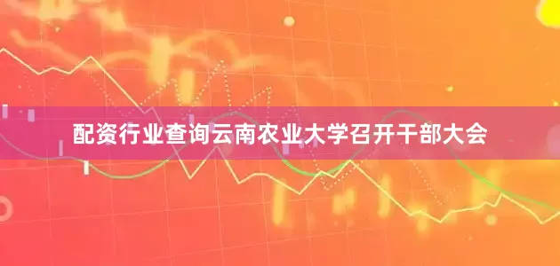 配资行业查询云南农业大学召开干部大会