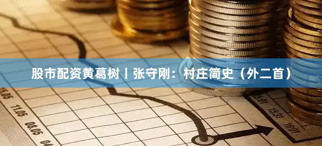 股市配资黄葛树丨张守刚：村庄简史（外二首）